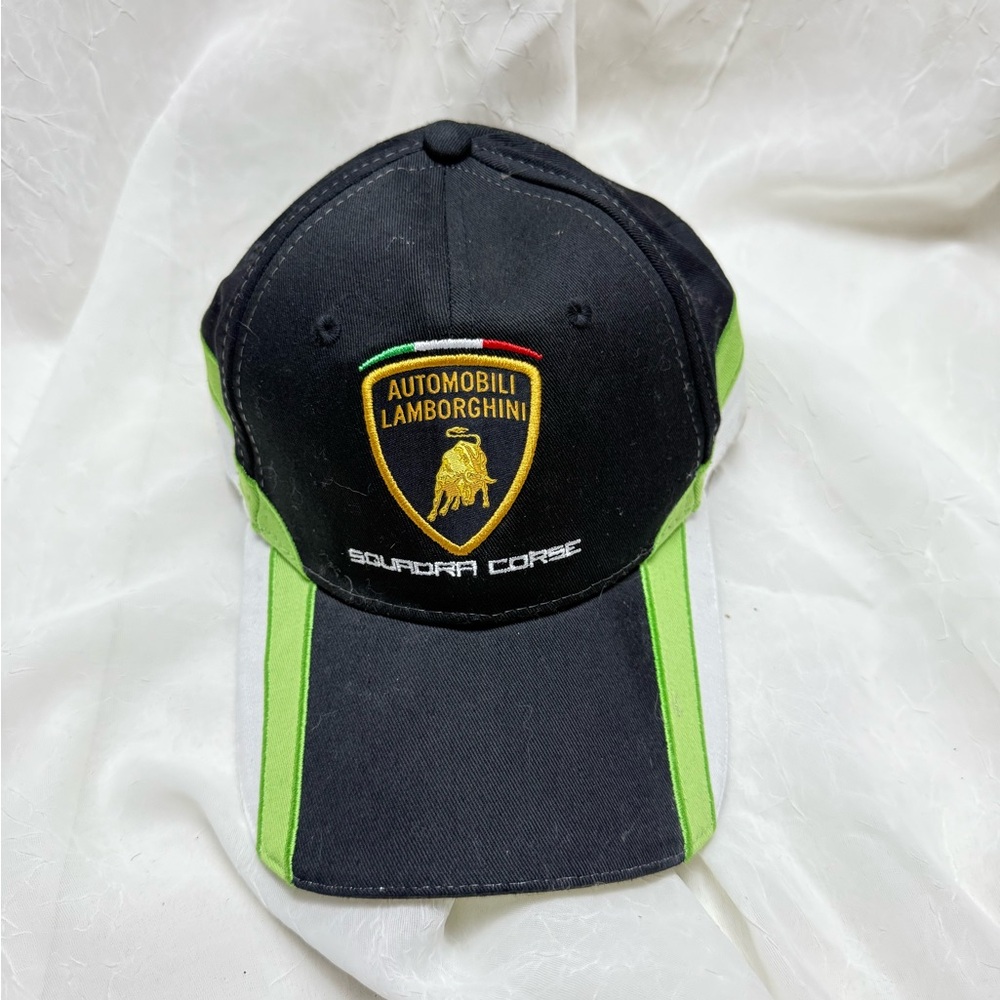 Lamborghini Black and Lime Green Racing Hat
